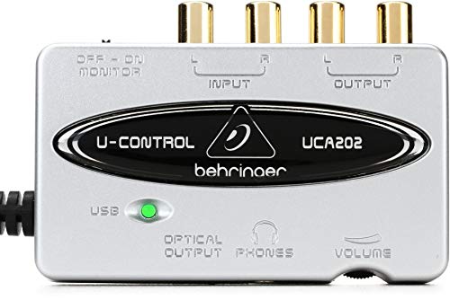 Best Price Square USB Audio Interface, 2 IN / 2 out UCA202 by BEHRINGER