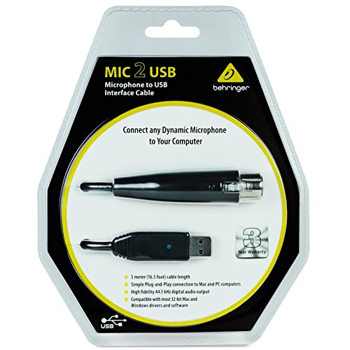 Micrófono USB Behringer MIC 2 a cable de interfaz USB
