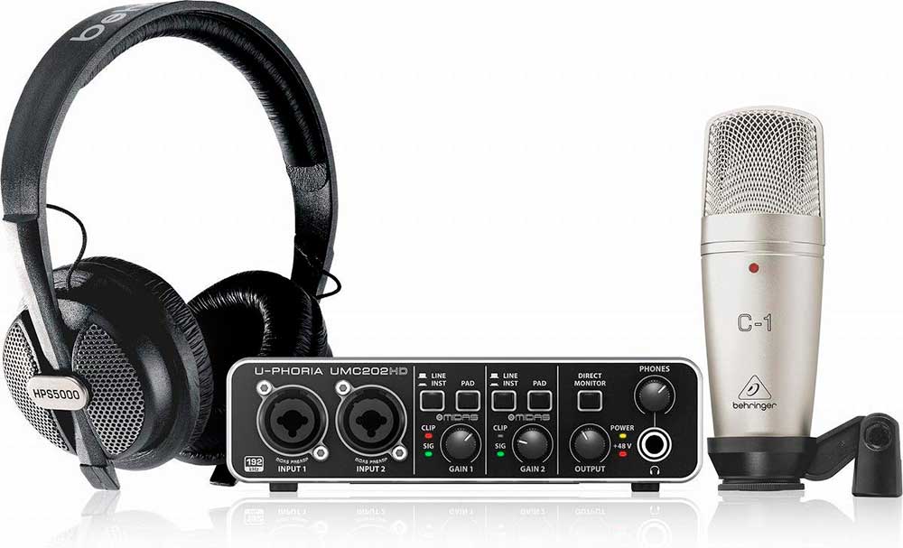 Pack micrófono y tarjeta de sonido Behringer U-PHORIA Studio Pro